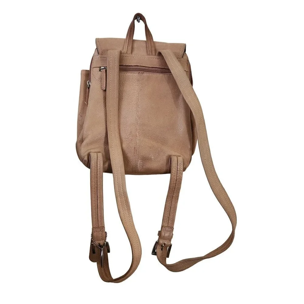 Tignanello Vintage Pebbled Leather Tan Backpack